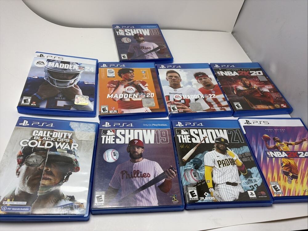 Lot of 9 Games Sony PlayStation 4 PS4 Baseball, Football, Basketball Call Duty
